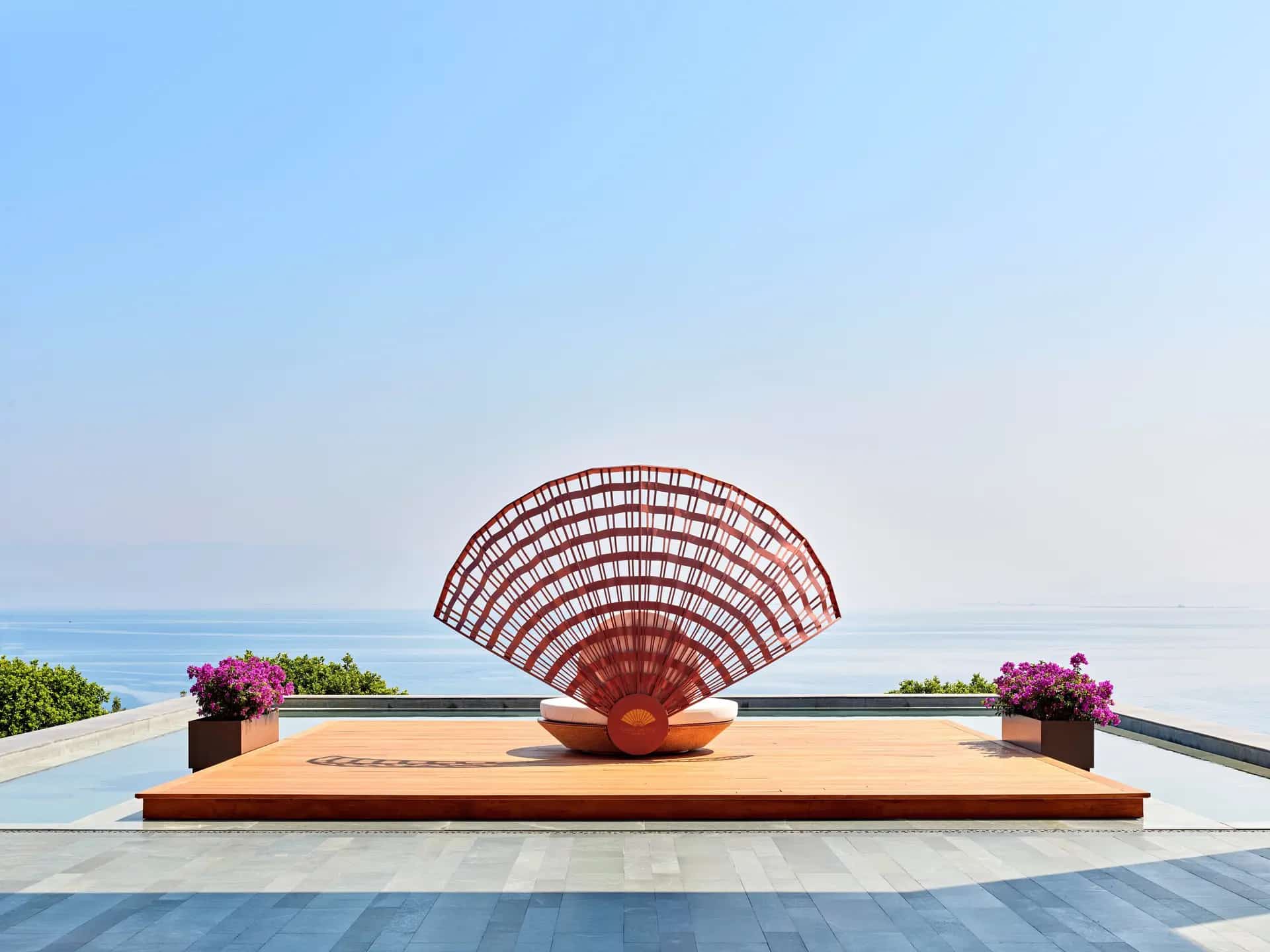 Mandarin Oriental, Bodrum — aankomstterras boven zee